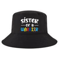 Sister Of A Warrior Autism Awareness Cool Comfort Performance Bucket Hat