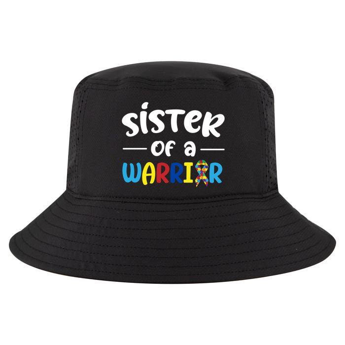 Sister Of A Warrior Autism Awareness Cool Comfort Performance Bucket Hat