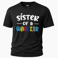 Sister Of A Warrior Autism Awareness Cooling Performance Crew T-Shirt