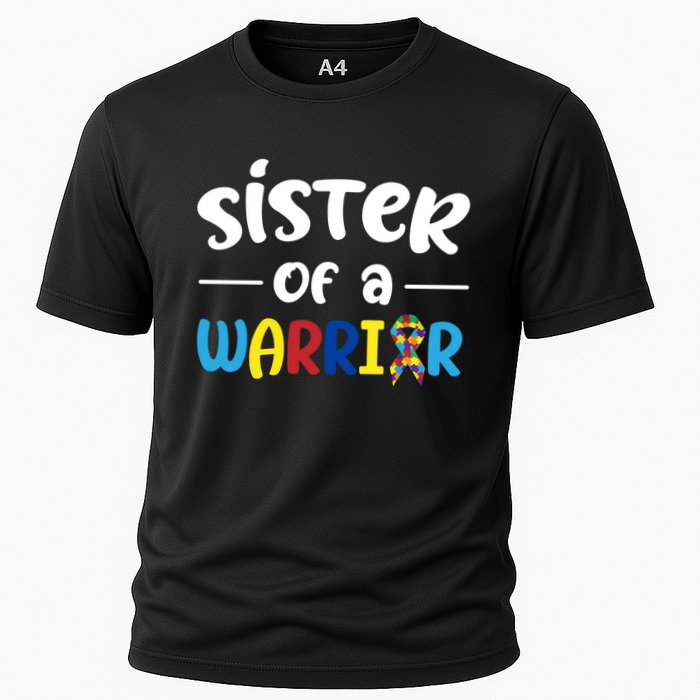 Sister Of A Warrior Autism Awareness Cooling Performance Crew T-Shirt