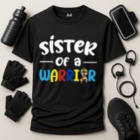 Sister Of A Warrior Autism Awareness Cooling Performance Crew T-Shirt
