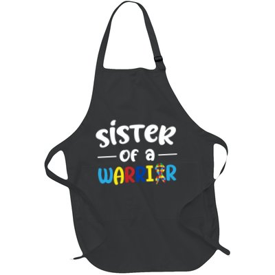 Sister Of A Warrior Autism Awareness Apron