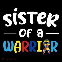 Sister Of A Warrior Autism Awareness Sustainable Bucket Hat