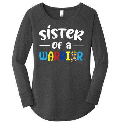 Sister Of A Warrior Autism Awareness Women's Perfect Tri Tunic Long Sleeve Shirt