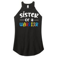 Sister Of A Warrior Autism Awareness Women’s Perfect Tri Rocker Tank