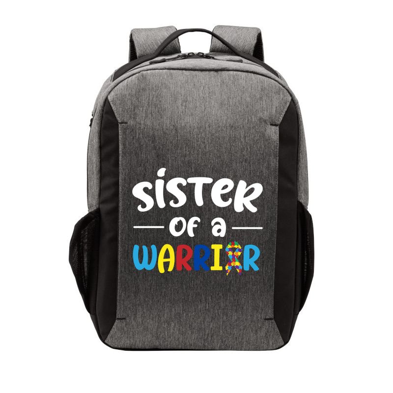 Sister Of A Warrior Autism Awareness Vector Backpack