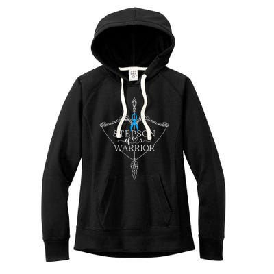 Stepson Of A Warrior Prostate Cancer Awareness Support Squad Gift Women's Fleece Hoodie