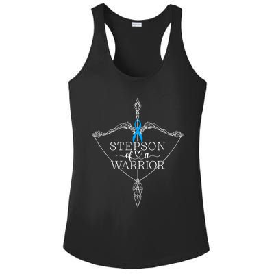 Stepson Of A Warrior Prostate Cancer Awareness Support Squad Gift Ladies PosiCharge Competitor Racerback Tank