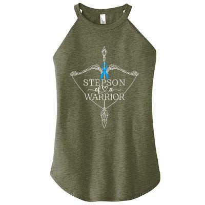 Stepson Of A Warrior Prostate Cancer Awareness Support Squad Gift Women's Perfect Tri Rocker Tank