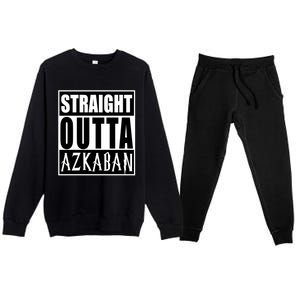 Straight Outta Askaban Funny Graphic Cute Gift Premium Crewneck Sweatsuit Set