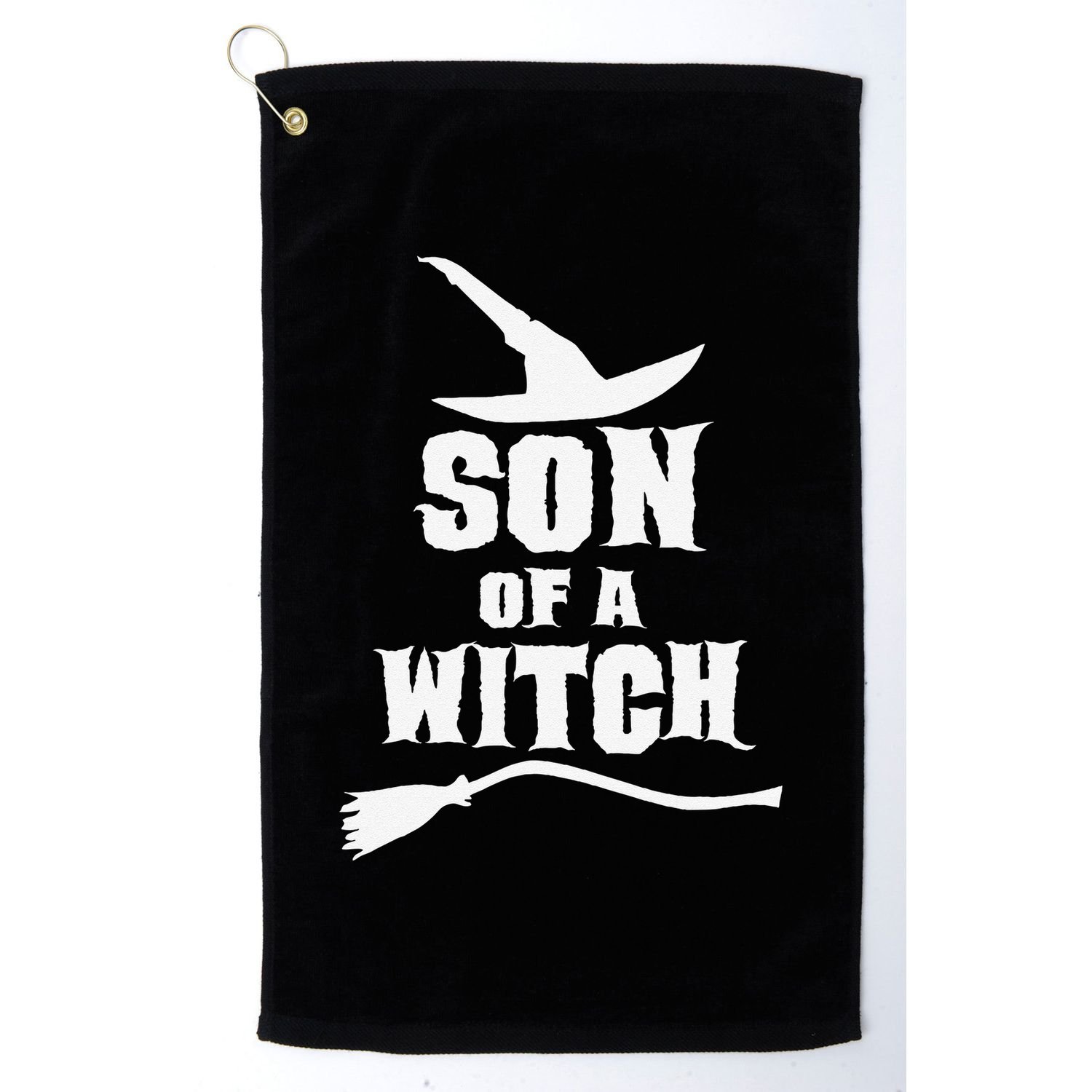 Son Of A Witch Funny Witch Inspired Gifts Golf Towel