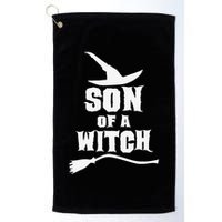 Son Of A Witch Funny Witch Inspired Gifts Golf Towel