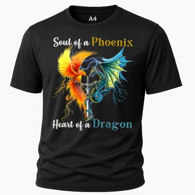 Soul Of A Phoenix Heart Of A Dragon Cooling Performance Crew T-Shirt