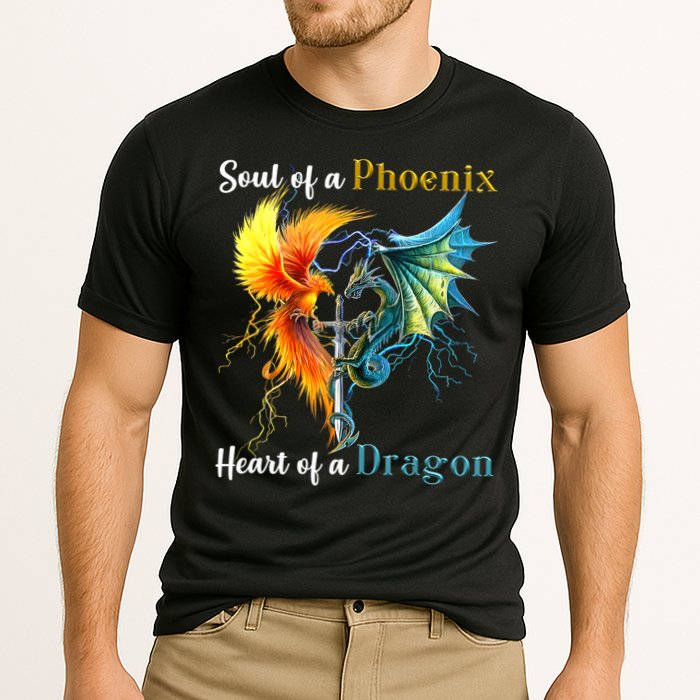 Soul Of A Phoenix Heart Of A Dragon Cooling Performance Crew T-Shirt