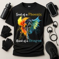 Soul Of A Phoenix Heart Of A Dragon Cooling Performance Crew T-Shirt