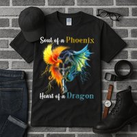 Soul Of A Phoenix Heart Of A Dragon Tall T-Shirt