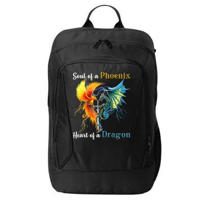 Soul Of A Phoenix Heart Of A Dragon City Backpack
