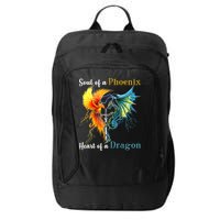 Soul Of A Phoenix Heart Of A Dragon City Backpack