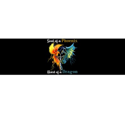 Soul Of A Phoenix Heart Of A Dragon Bumper Sticker