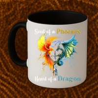 Soul Of A Phoenix Heart Of A Dragon Mug