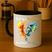 Soul Of A Phoenix Heart Of A Dragon Mug