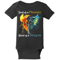 Soul Of A Phoenix Heart Of A Dragon Baby Bodysuit
