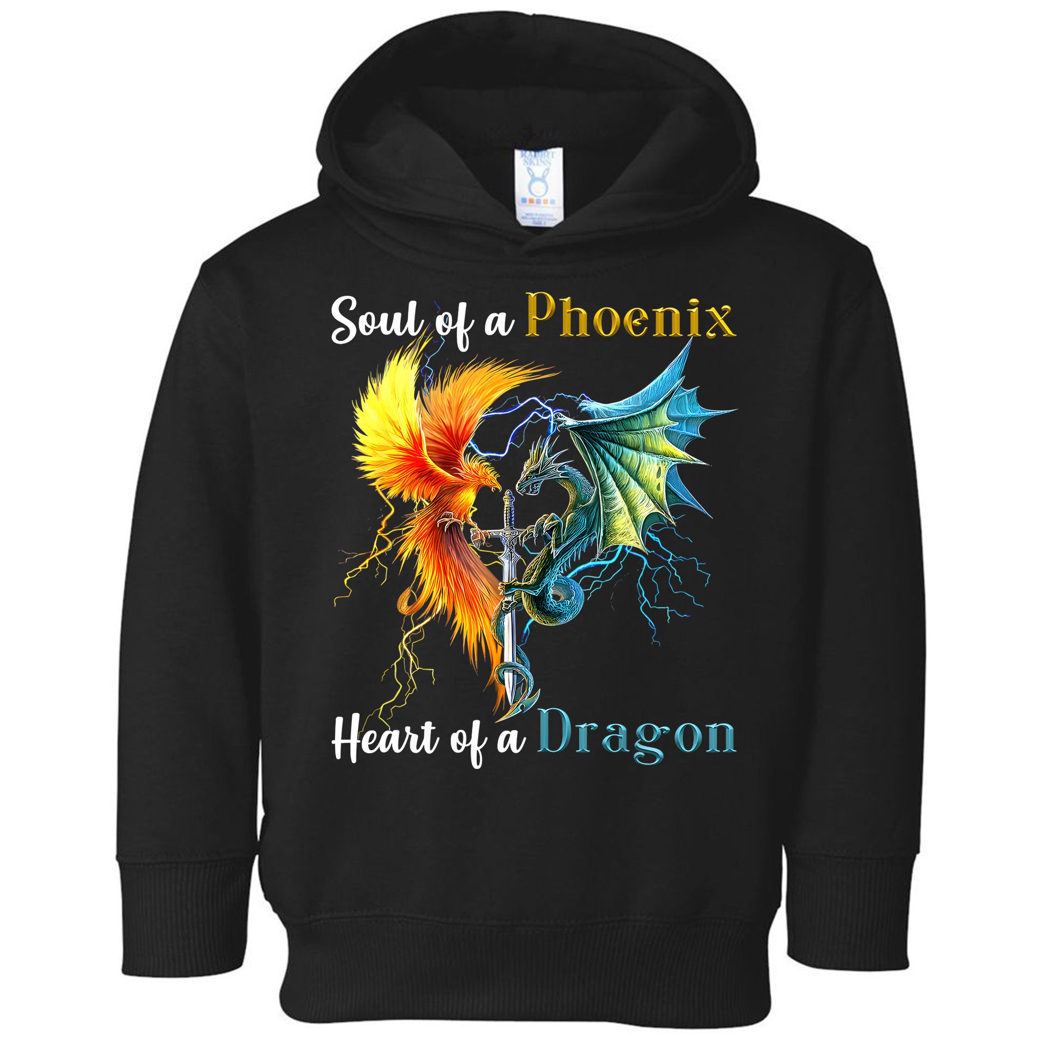 Soul Of A Phoenix Heart Of A Dragon Toddler Hoodie