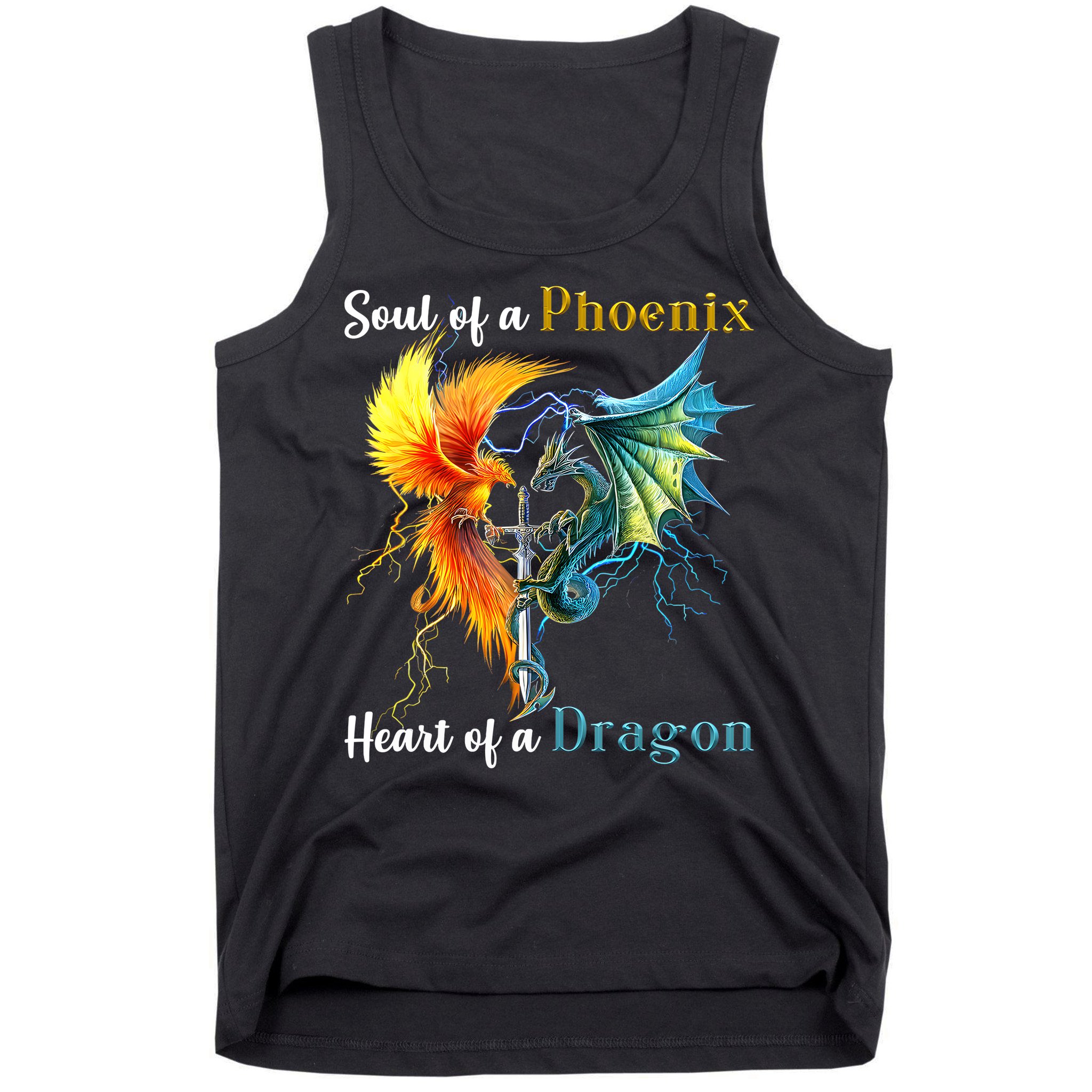 Soul Of A Phoenix Heart Of A Dragon Tank Top