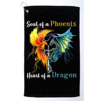 Soul Of A Phoenix Heart Of A Dragon Golf Towel