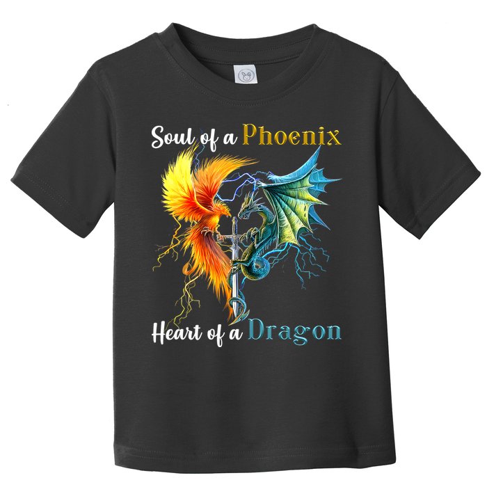 Soul Of A Phoenix Heart Of A Dragon Toddler T-Shirt