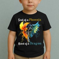 Soul Of A Phoenix Heart Of A Dragon Toddler T-Shirt