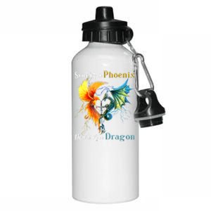 Soul Of A Phoenix Heart Of A Dragon Aluminum Water Bottle