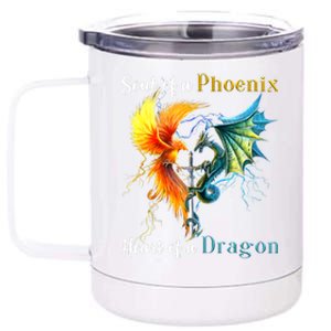 Soul Of A Phoenix Heart Of A Dragon 12 oz Stainless Steel Tumbler Cup