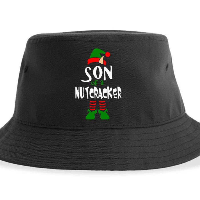 Son Of A Nutcracker Funny Elf Sustainable Bucket Hat