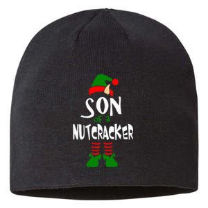 Son Of A Nutcracker Funny Elf Sustainable Beanie