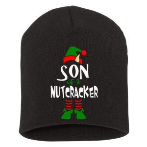 Son Of A Nutcracker Funny Elf Short Acrylic Beanie