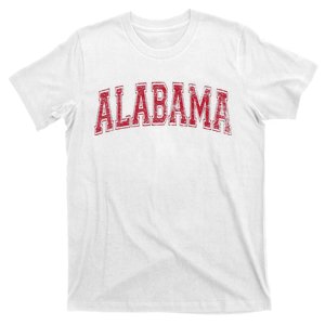 STATE OF ALABAMA VARSITY STYLE TEXT BAMA PRIDE STATE FLAG T-Shirt