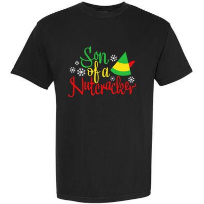 Son Of A Nutcracker Funny Christmas Costume Garment-Dyed Heavyweight T-Shirt