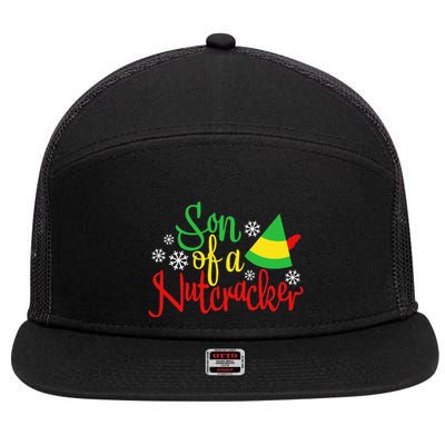 Son Of A Nutcracker Funny Christmas Costume 7 Panel Mesh Trucker Snapback Hat