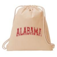 State Of Alabama Varsity Style Drawstring Bag