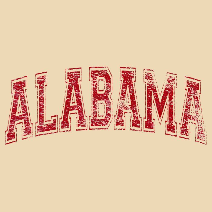 State Of Alabama Varsity Style Drawstring Bag