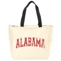 State Of Alabama Varsity Style Zip Tote Bag
