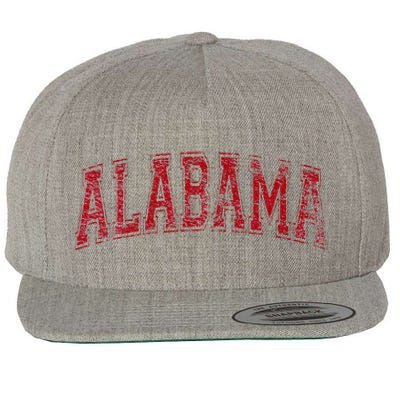 State Of Alabama Varsity Style Wool Snapback Cap