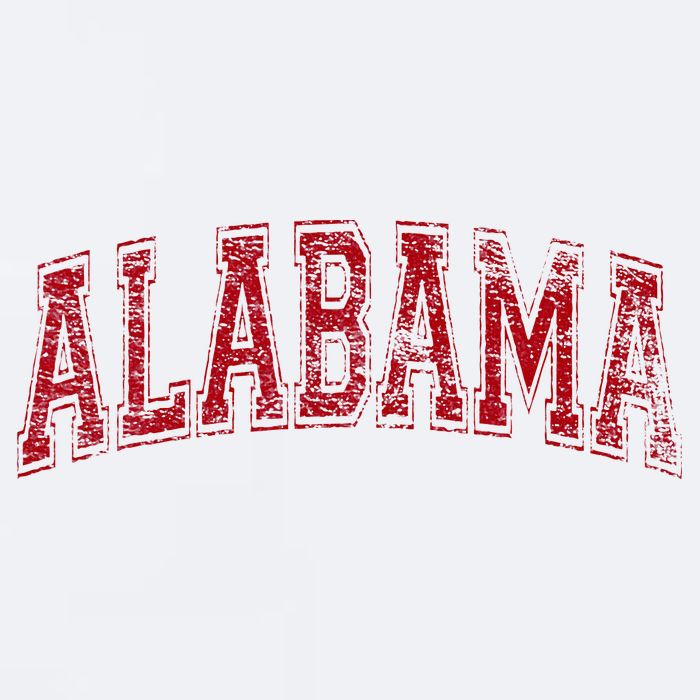 State Of Alabama Varsity Style Sueded Cloud Jersey T-Shirt