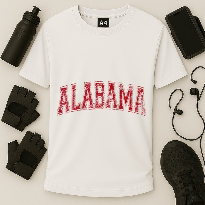 State Of Alabama Varsity Style Cooling Performance Crew T-Shirt