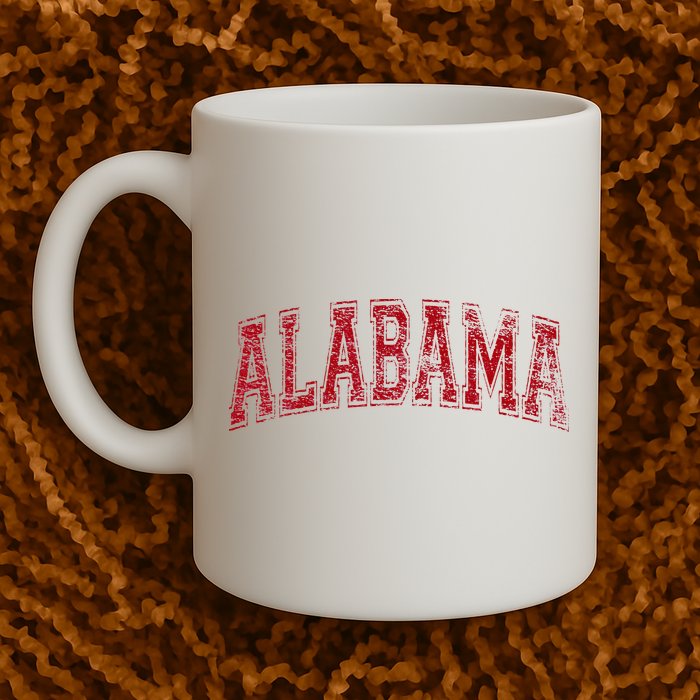 State Of Alabama Varsity Style Mug
