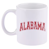 State Of Alabama Varsity Style 11oz C Handle Ceramic Mug