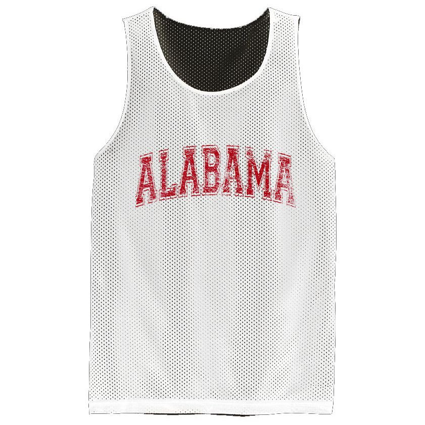 State Of Alabama Varsity Style Mesh Reversible Basketball Jersey Tank