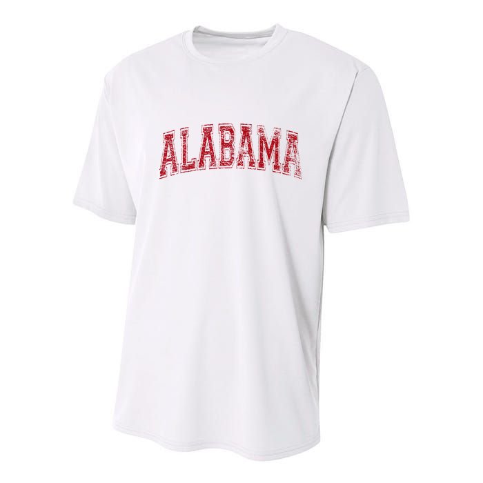State Of Alabama Varsity Style Youth Performance Sprint T-Shirt