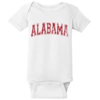 State Of Alabama Varsity Style Baby Bodysuit
